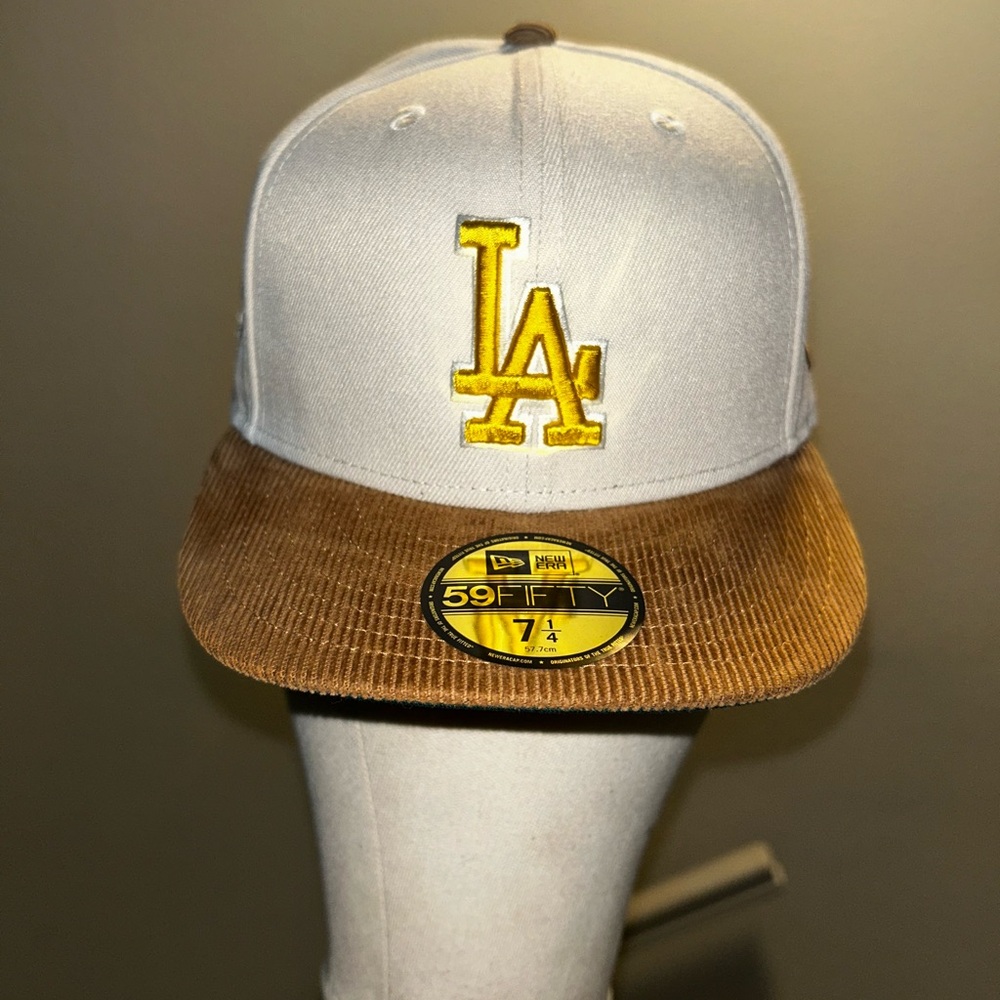 New Era White and Brown LA Cap
